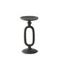 Black Hammered Candle Holder 20cm