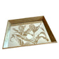 Square Gold Mirror Botanical Tray