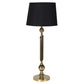 Antique Brass Column Table Lamp with Shade