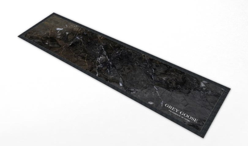 Black Marble Bar Mat