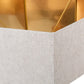 Gold Hexagonal Table Lamp with Linen Shade