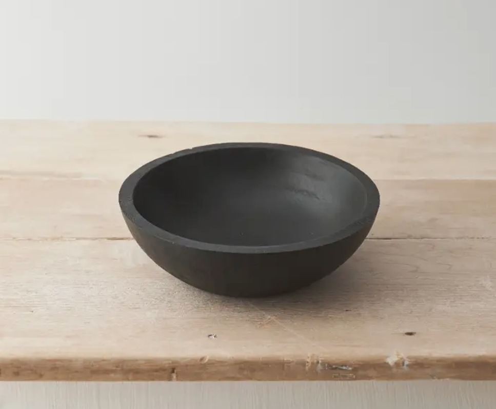 Black Mango Wood Bowl 20cm