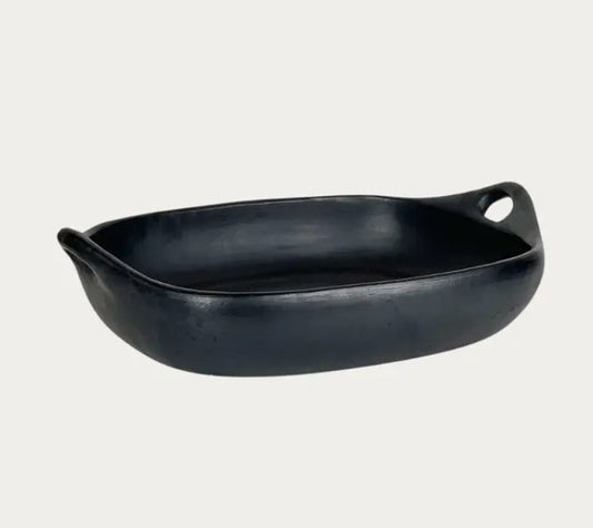 Black Clay Gratin Dish 35cm