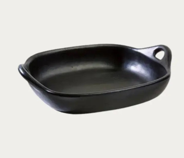 Black Clay Gratin Dish 35cm