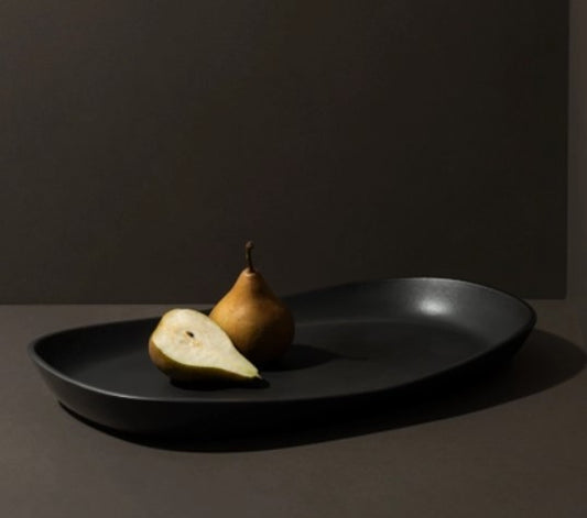 Black Stoneware Platter 34cm