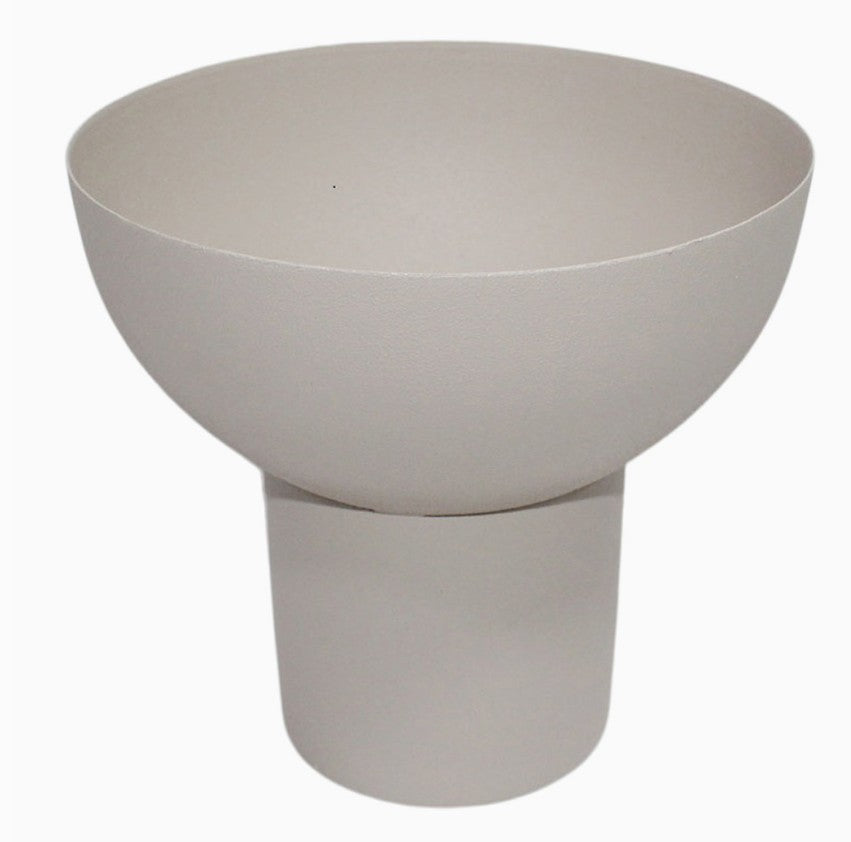 Off White Bowl on Foot 17cm