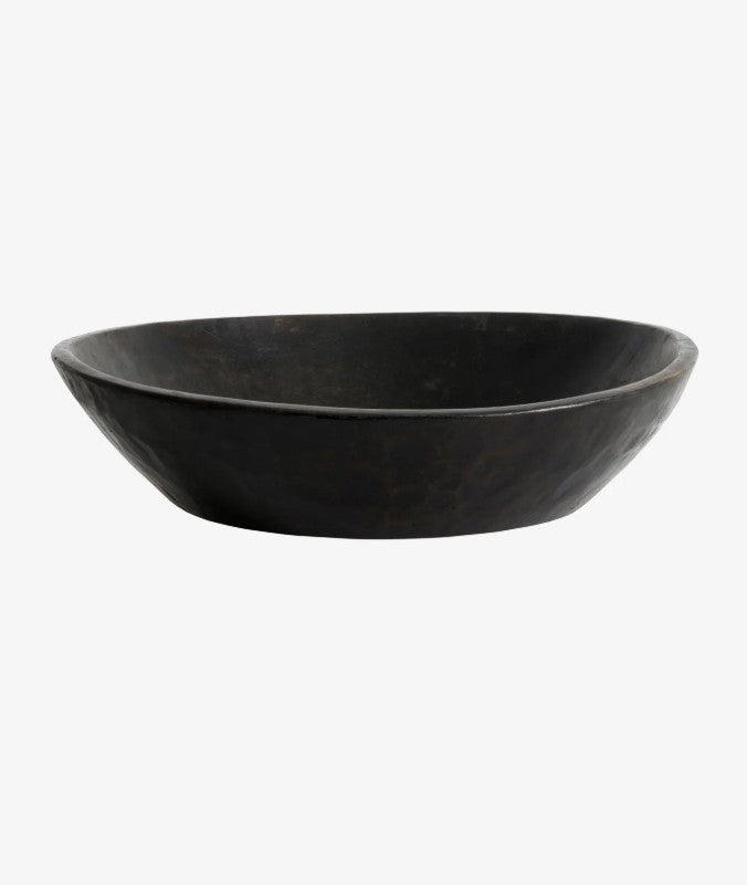Wooden Round Black Dish 40cm