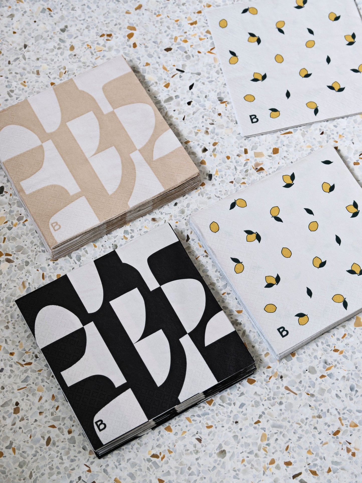 Lara Paper Napkin Beige/Off White