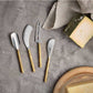 Brushed Gold Cheese Knife S/4 14cm