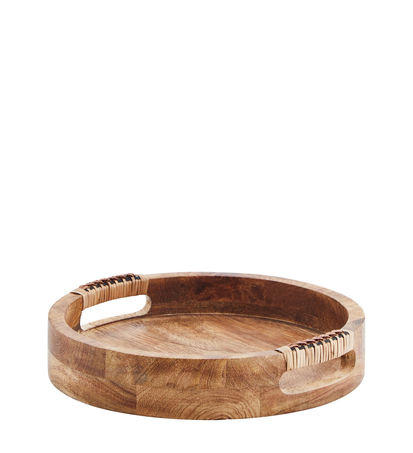 Wooden Tray W/Bamboo 25cm