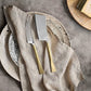 Brushed Gold Cheese Knife Set of 2 21cm