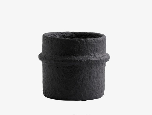 Black Cement Pot 12cm