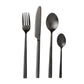 Matte Black cutlery Set 4x4pc