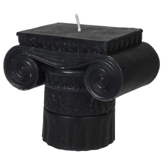 Small Black Roman Pillar Candle