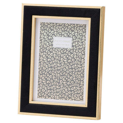 Black & Gold Velvet Photo Frame