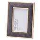 Grey Velvet & Gold Photo Frame
