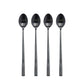 Matte Black Latte Spoons 4 x 4pc