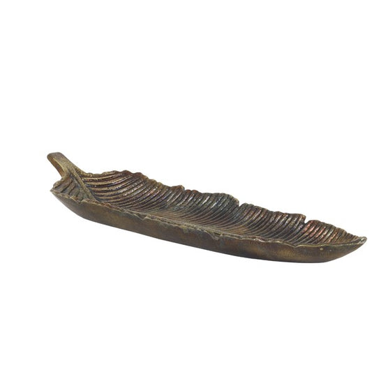Antique Bronze Leaf Dish