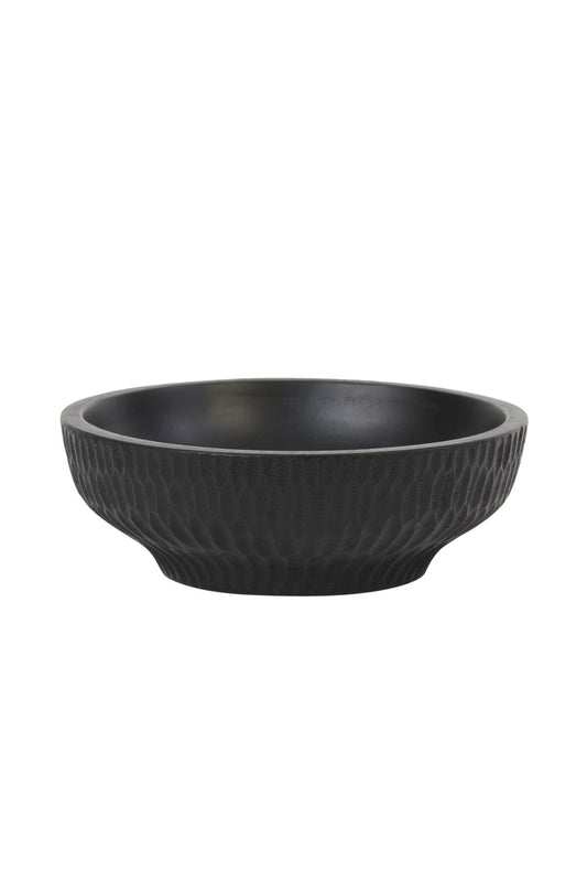Matt Black Wooden Bowl