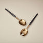 Bronze/Black Salad Serving Set 33.5cm