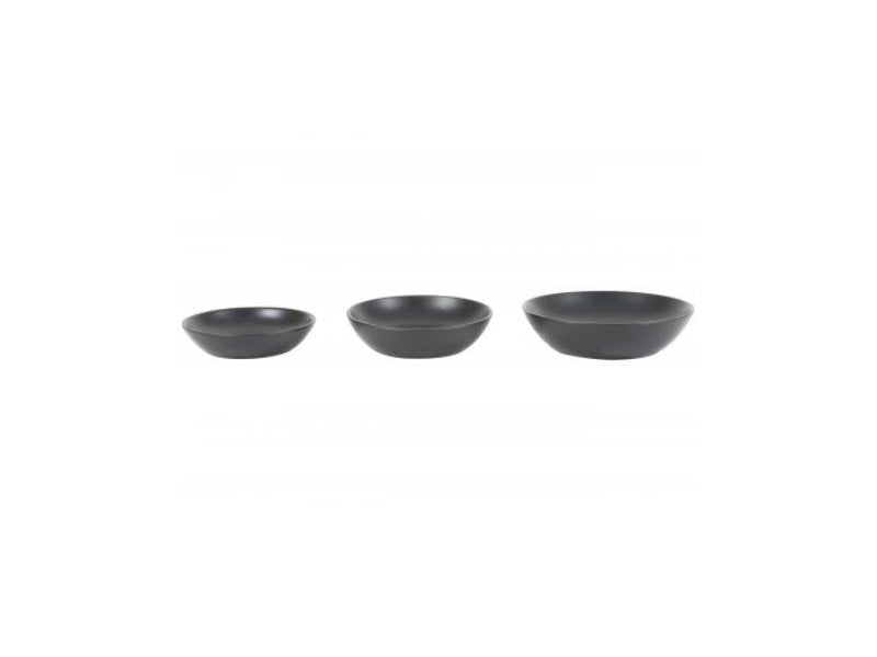 Black Wood Bowls S/3