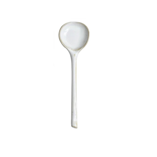 White Ceramic Spoon 16cm – Grey Goose Living