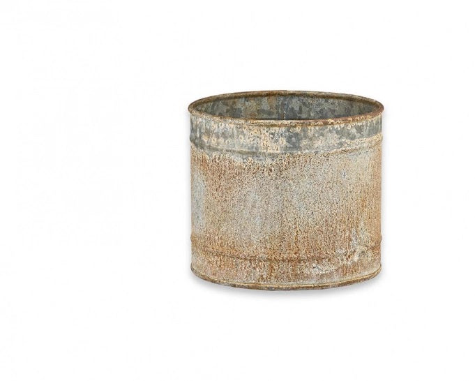 Abari Aged Zinc Plant Pot 16cm